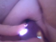 Fucking pussy in shower with vibrating dildo 7/16