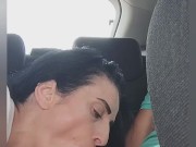 she couldn't resist anymore and sucked his dick right at the airport 7/16