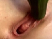 EURO SOLO - beautiful model, sexy babe blonde bitch slut, masturbation, fruits, GINA - Czech T2 5/16