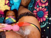 Ebony Latina Slut Fucks her Messy Holes 9/16