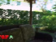 MY GF - Petite Teen Daisy White Chills By The Pool Then Moves On To Suck & Fuck Mazee's Big Cock 3/16