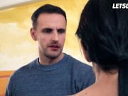 Sexy Brunette FACIALIZED After Hard Sex with Stranger- LETSDOEIT 4/16