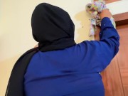 Hijab Muslim Arab Big Ass & Huge Boobs Maid Gets Hot & Undress Her Burqa & Hijab & Fucking Sex Toy 3/16