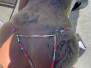 Couldn’t resist had to fuck her while tanning