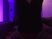 Sex on couch with young cam model couple