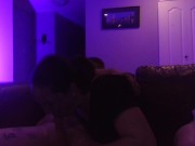 Sex on couch with young cam model couple 15/16