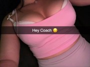 I fuck my fitness trainer and send it to my tiny boyfriend on Snapchat how hot I'm cheating 2/16