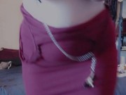 Nipple clamps makes this pussy wet and body wiggle 2/16