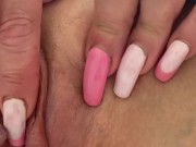 Close up pussy orgasm, sensitive clitoris and orgasm 7/16