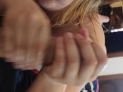 Neighbor PAWG Layla jerks out a fat NUT 9/16