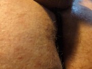 Close Up Hairy Bussy | I Cum On My Own Ass Buttplug Feels So Good 7/16
