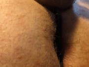 Close Up Hairy Bussy | I Cum On My Own Ass Buttplug Feels So Good 8/16