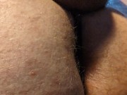 Close Up Hairy Bussy | I Cum On My Own Ass Buttplug Feels So Good 9/16