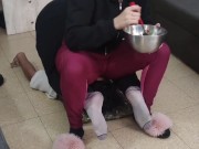 Eating while you are crushed under my ass 12/16