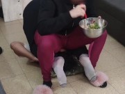 Eating while you are crushed under my ass 16/16