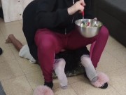 Eating while you are crushed under my ass 2/16