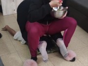 Eating while you are crushed under my ass 3/16