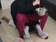 Eating while you are crushed under my ass 5/16