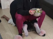 Eating while you are crushed under my ass 6/16