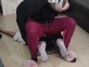 Eating while you are crushed under my ass 8/16