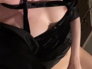 tiny evil angel clit rubbing selfie video 3/16