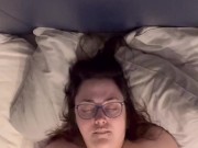 Curvy British Girl's Big Natural Tits Bounce and Jiggle as Cums on Vibrator 10/16