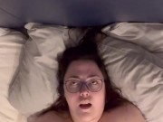 Curvy British Girl's Big Natural Tits Bounce and Jiggle as Cums on Vibrator 15/16