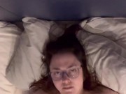 Curvy British Girl's Big Natural Tits Bounce and Jiggle as Cums on Vibrator 5/16