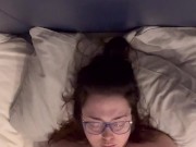 Curvy British Girl's Big Natural Tits Bounce and Jiggle as Cums on Vibrator 6/16