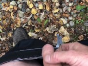 Pee Desperation With Masturbation Attempt But It Was Too Cold Outside For My Cock To Get Hard 11/16