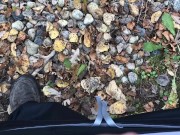 Pee Desperation With Masturbation Attempt But It Was Too Cold Outside For My Cock To Get Hard 12/16