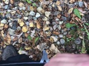 Pee Desperation With Masturbation Attempt But It Was Too Cold Outside For My Cock To Get Hard 14/16