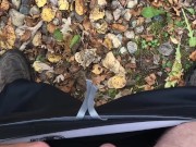 Pee Desperation With Masturbation Attempt But It Was Too Cold Outside For My Cock To Get Hard 7/16