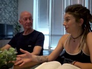 Amazing hottie hard pussy fucked  for the first time and she can't get enough of his dick 8/16