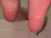 Your pov I show off my wet feet in the bath 15/16