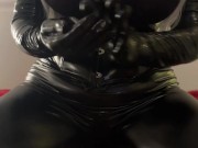 mistress milking skinny guy in latex 1/16