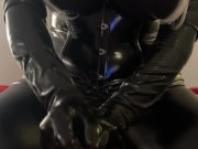 mistress milking skinny guy in latex 6/16