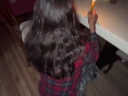 Me quede atorada en la casa de mi jefe y me folla mi gran CULO. 1/16