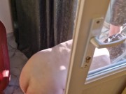 Butt plug, nipple clamps, balcony walk, smoking fetish. Dominatrix Nika has fun with her slave 5/16