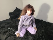 Cute Doll Chained & Fucked In Purple Fleece 9/16