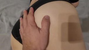 Jerking off and cum on my friend sexy ass