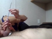 Sounding and Ball Sucking Orgasm 4/16