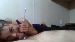 Sounding and Ball Sucking Orgasm