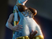 Lizard Girl Lets You Fuck Her Thick Thighs 3/16