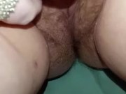 Milf makes phat hairy pussy cum 💦😈 1/16