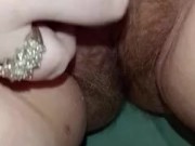 Milf makes phat hairy pussy cum 💦😈 4/16