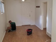 Cute Boy Deep Cleans Living Room - Washing & Scrubbing 13/16