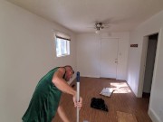 Cute Boy Deep Cleans Living Room - Washing & Scrubbing 6/16