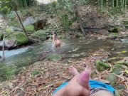 hermanastra se baña en el rio, mientras la observa me masturbo hasta terminar follando su rico culo 4/16