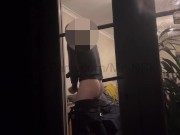 TEASER: Wanking in full view of neighbours. Hung and horny, jerking publicly. Big cock masturbated 11/16